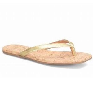 Korks By Kork-Ease Gold Winnie Flip Flop Size 8